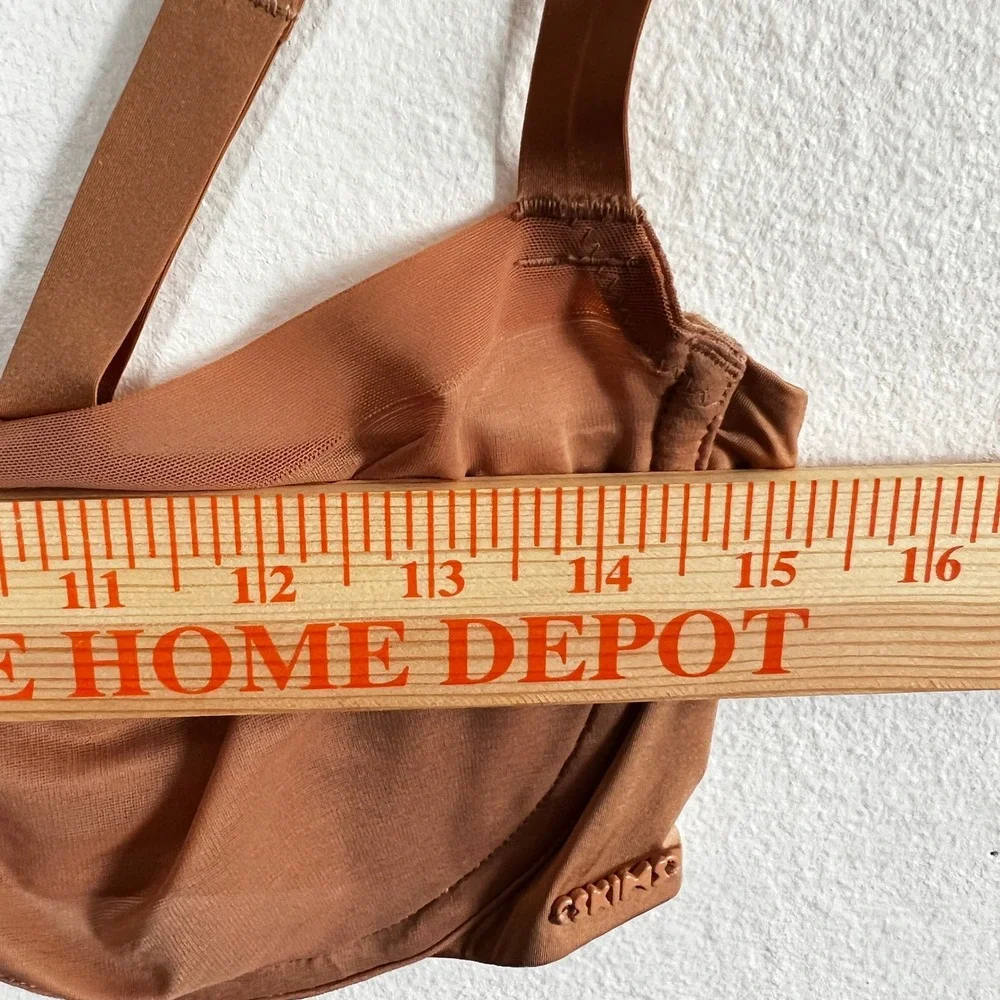 Skims No Show Unlined Balconette‎ Bra Brown Sheer Underwire MISSING SIZE - Picture 4 of 5